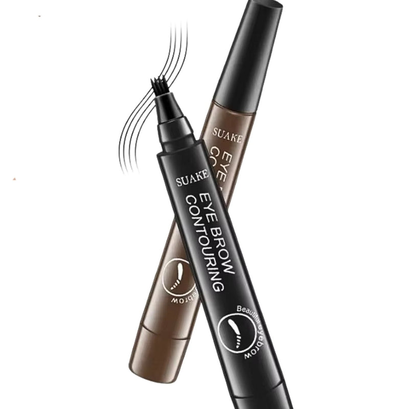 Caneta à Prova d’Água para Barba e Sobrancelha com 4 Pontas