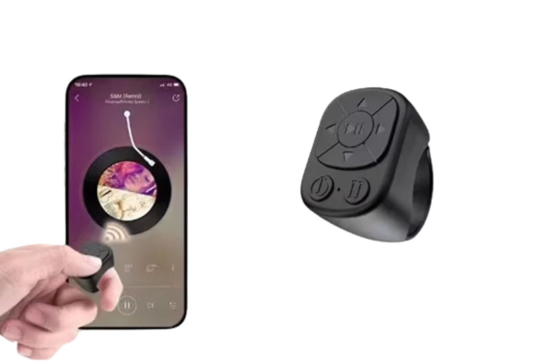 Controle Remoto Bluetooth Multifuncional XIKCU – Compatível com iPhone, iPad, Câmera e Virador de Página