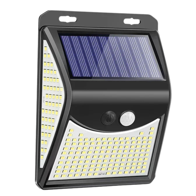 Luminária Solar de Parede com 244 LEDs e Sensor de Movimento