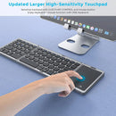 Teclado Bluetooth Dobrável com Touchpad – Mini e Recarregável