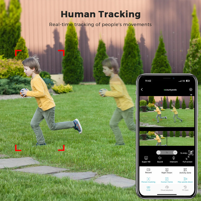 Câmera de Segurança Wi-Fi Visão Noturna Colorida