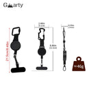 Porta Crachá Retrátil com Fio de Aço Mosquetão e Clipe de Cinto