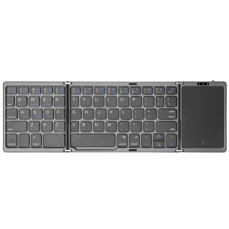 Teclado Bluetooth Dobrável com Touchpad – Mini e Recarregável