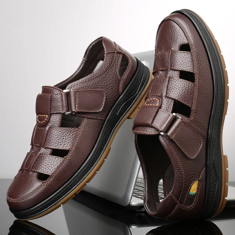 Sandálias Masculinas de Couro Bovino