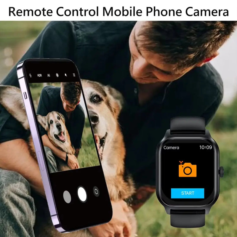 Smartwatch Bluetooth Chamadas Música Rastreador Fitness