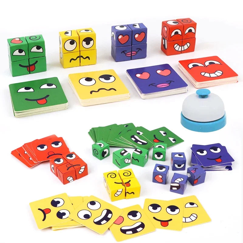 Cubo de Expressões Faciais Educativo Infantil