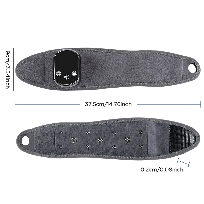 Massageador Elétrico para Pulso com Aquecimento – Cinta de Compressão Quente com Vibração e Bateria Recarregável