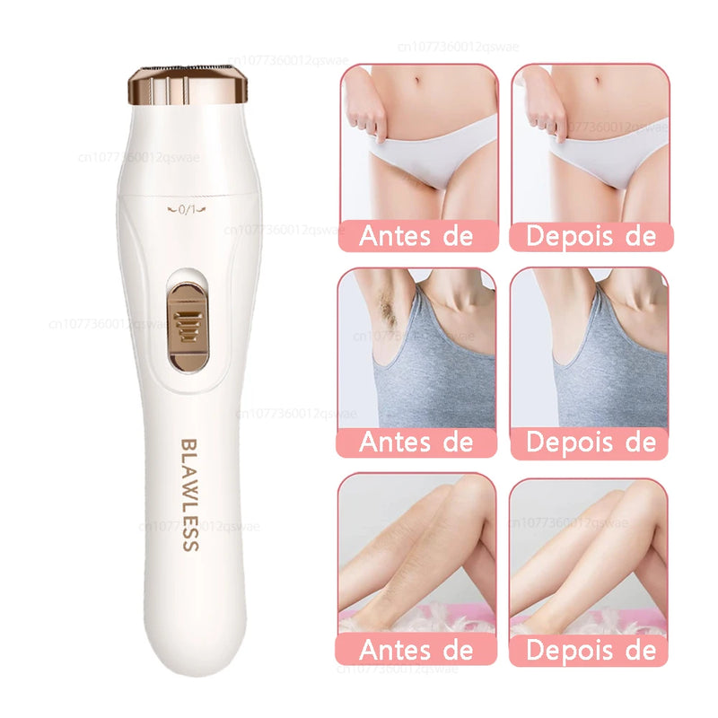 Depilador Elétrico Feminino 3 em 1 Recarregável