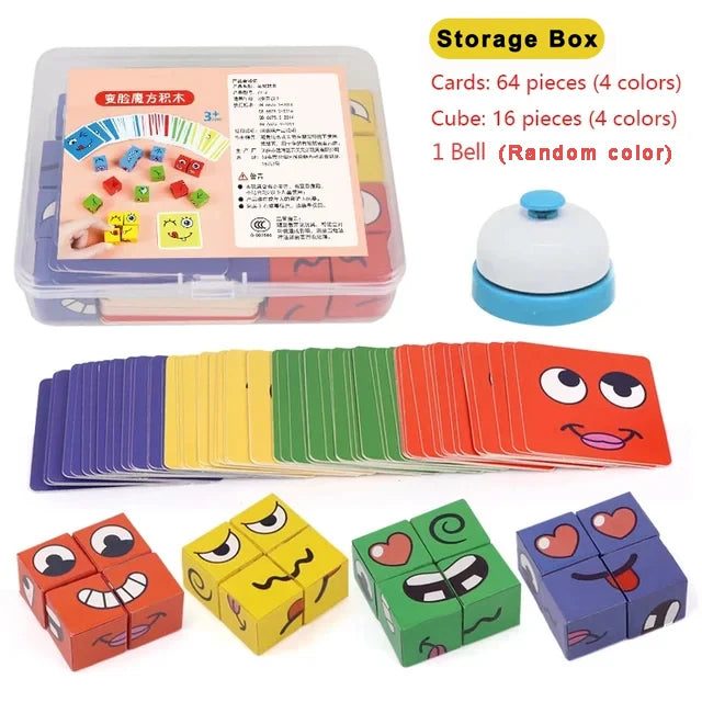 Cubo de Expressões Faciais Educativo Infantil