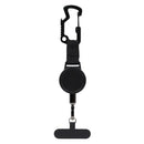 Porta Crachá Retrátil com Fio de Aço Mosquetão e Clipe de Cinto