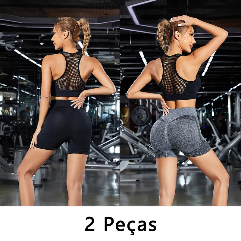 Kit 2 Shorts Esportivos Femininos – Conforto Estilo