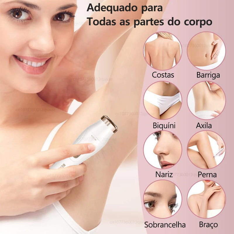 Depilador Elétrico Feminino 3 em 1 Recarregável