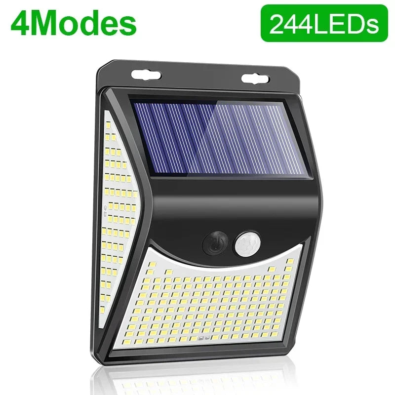 Luminária Solar de Parede com 244 LEDs e Sensor de Movimento