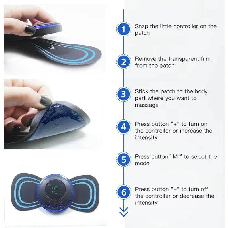 Mini Massageador Elétrico Inteligente para Pescoço e Ombros