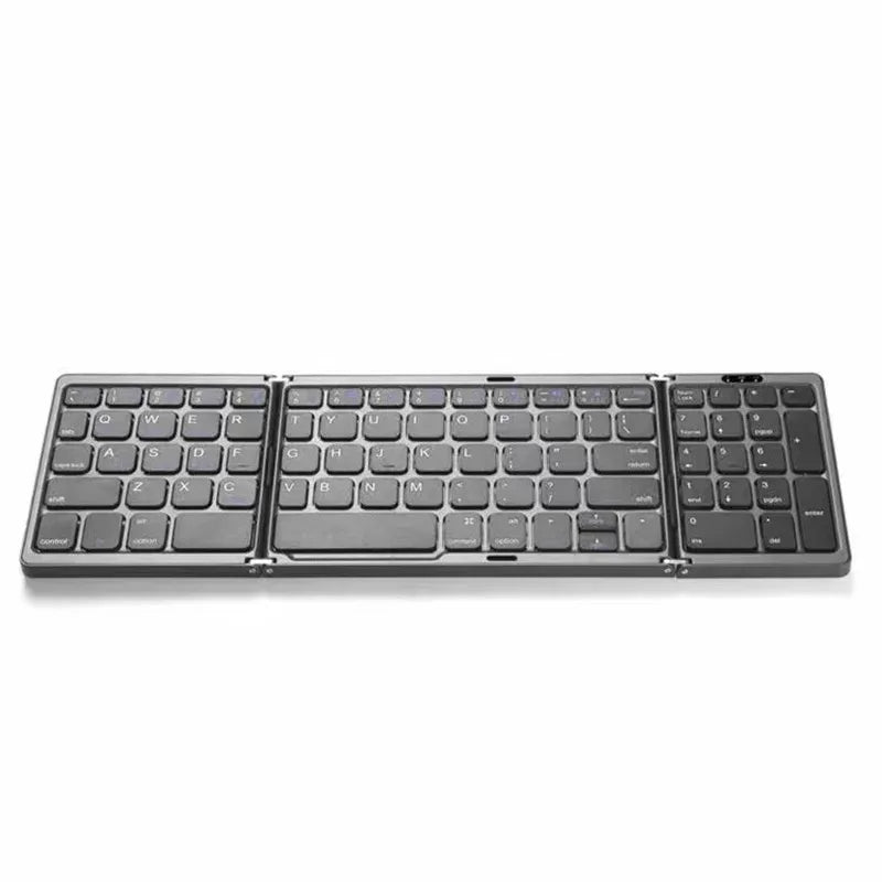 Teclado Bluetooth Dobrável com Touchpad – Mini e Recarregável