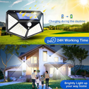 Luminária Solar Externa 100 LEDs com Sensor de Movimento PIR