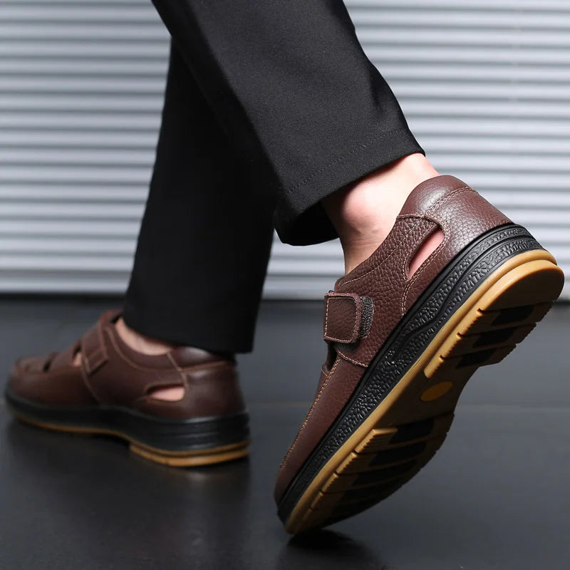 Sandálias Masculinas de Couro Bovino