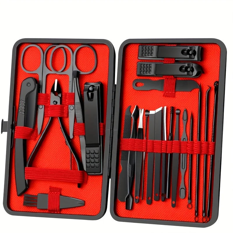 Kit de Alicates e Ferramentas para Unhas 8 a 24 Peças Aço Inoxidável