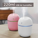 Umidificador Portátil USB 220ml com Difusor de Aroma e Luz Noturna